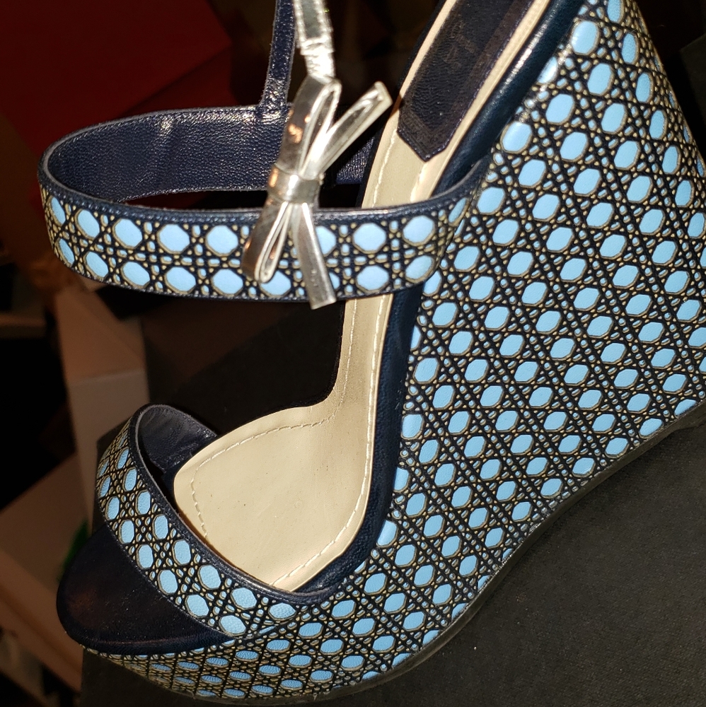 Christian Dior leather Wedge